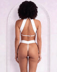Tiffanya Cut-Out Harness Bodysuit – White – Ibiza - Tiffanya Store