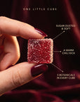 One Desire Cube: sugar-dusted and soft, a warm chili kick, 5 botanicals in every cube