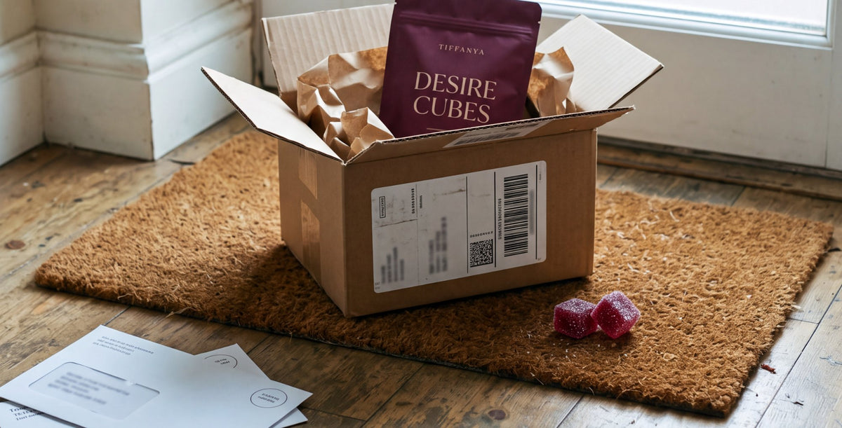 A Desire Cubes parcel delivered on the doormat