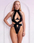 Tiffanya Cut-Out Harness Bodysuit – Black – Ibiza - Tiffanya Store