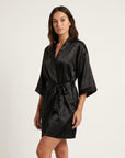 Tiffanya Satin Kimono Robe - Tiffanya Store