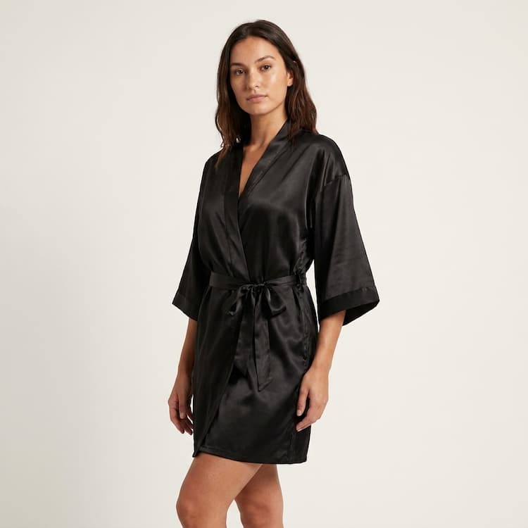 Tiffanya Satin Kimono Robe - Tiffanya Store