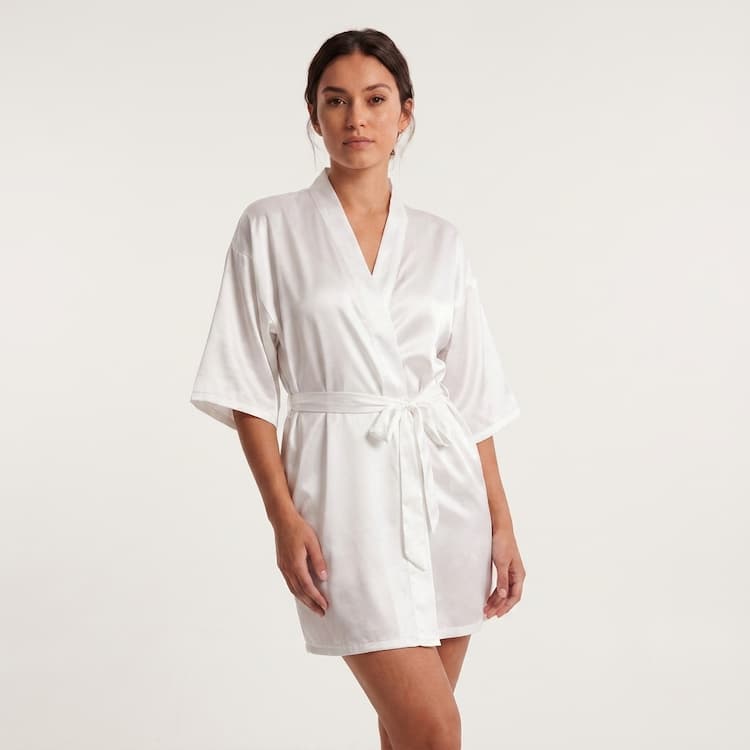 Tiffanya Satin Kimono Robe - Tiffanya Store