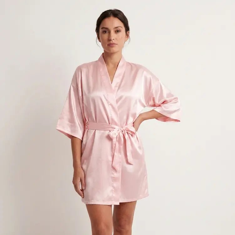 Tiffanya Satin Kimono Robe - Tiffanya Store
