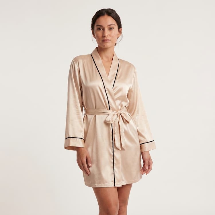 Tiffanya Satin Night Robe - Tiffanya Store