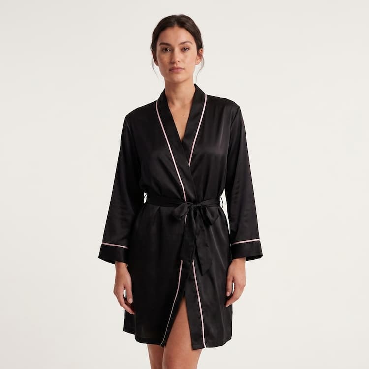 Tiffanya Satin Night Robe - Tiffanya Store
