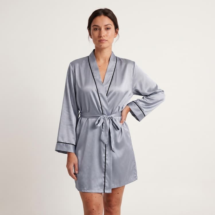 Tiffanya Satin Night Robe - Tiffanya Store